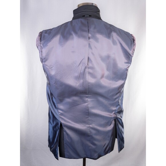 JF Ferrar 2-Pcs Suit Gray Modern Fit Jacket Blazer Sz 40L Pants 34X32 EUC Poly - Picture 12 of 16